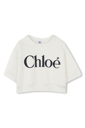 White organic cotton sweatshirt CHLOE' KIDS | C20478117